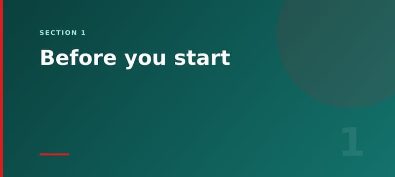 Section card: before you start a Business Central migration