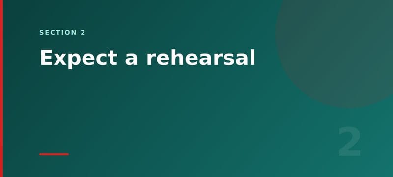 Section card: rehearse the migration in a sandbox