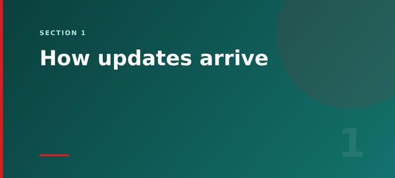 Section card: how Business Central online is updated