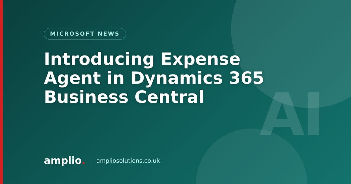 Introducing Expense Agent in Dynamics 365 Business Central
