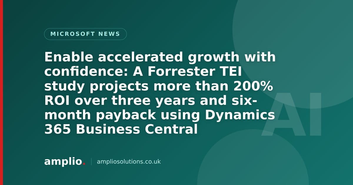 Enable accelerated growth with confidence: A Forrester TEI study projects more than 200% ROI over three years and six-mo