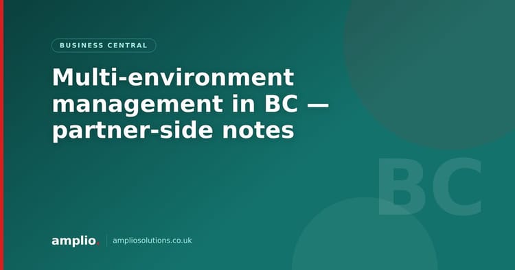 Multi-environment management in BC — partner-side notes